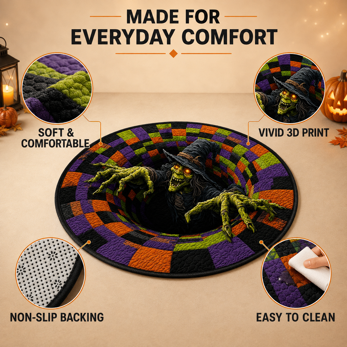 3D Witch Rug